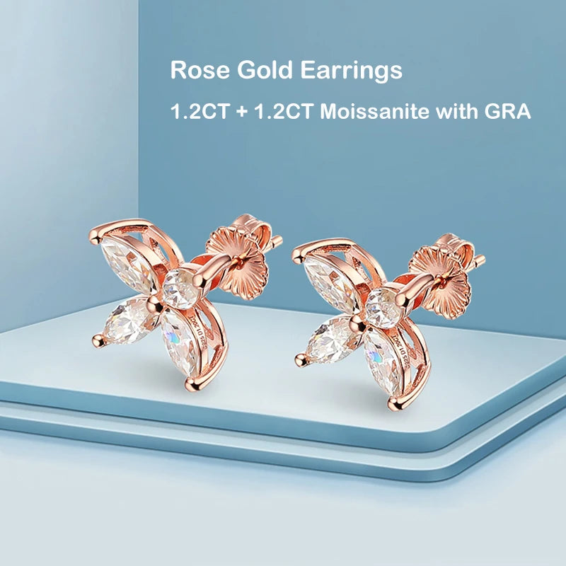 Radiant Butterfly Pendant: 1.2CT Moissanite in Sterling Silver