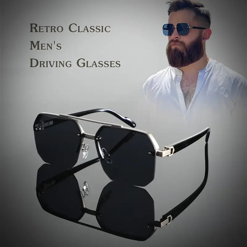 Urban Half-Frame Glasses: Effortless Style for the Contemporary Man
