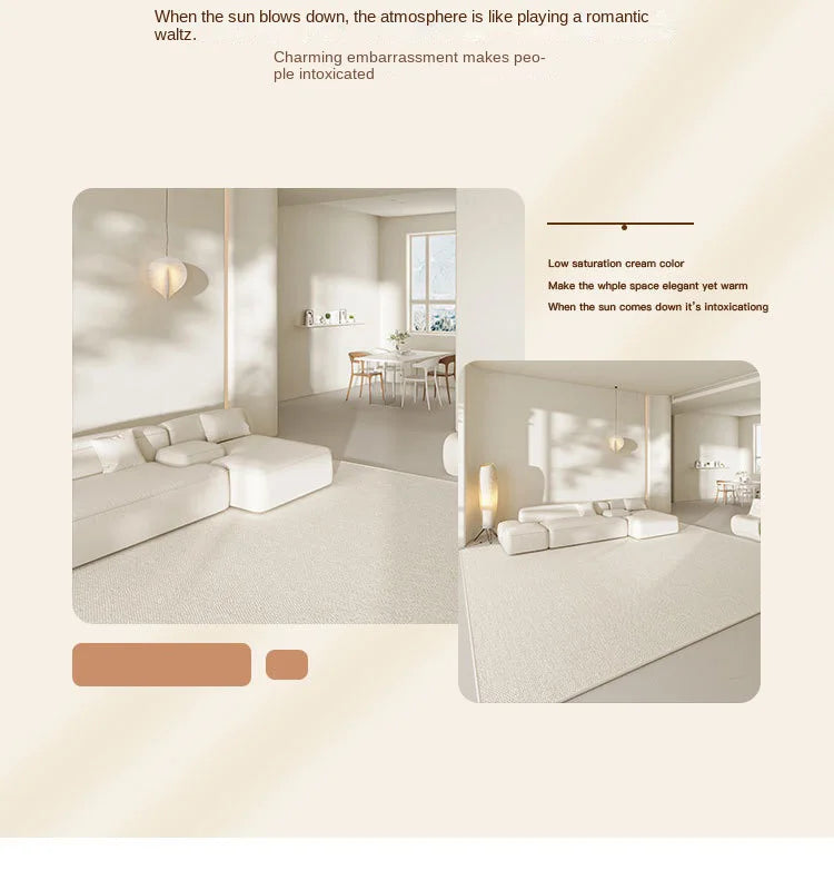 Cream Wind Carpet: Elevate Your Living Room with Light Luxury