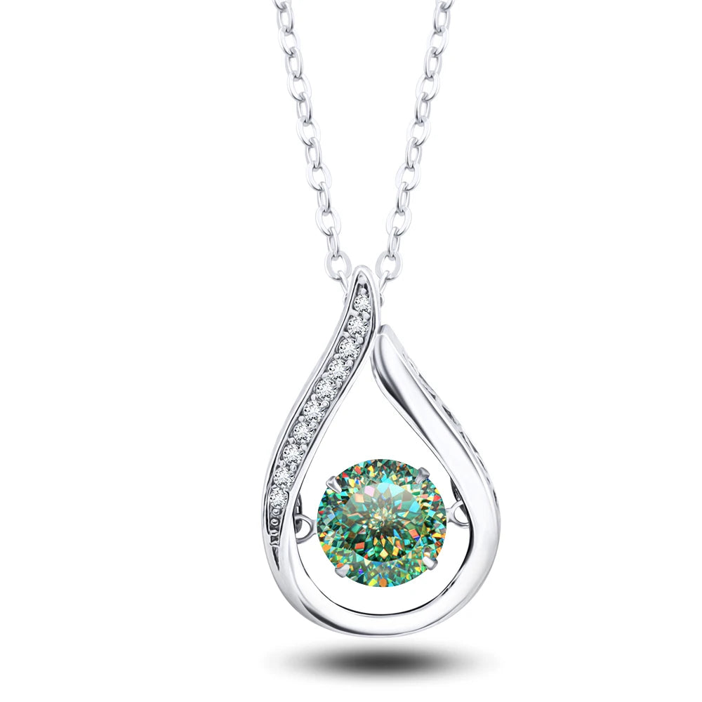 Timeless Beauty: Fine Moissanite Necklace with Sterling Chain