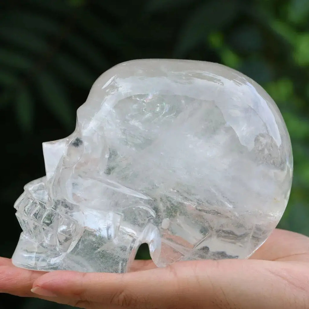 Crystal Skull Amulet: Unlock Reiki Healing with Clear Quartz
