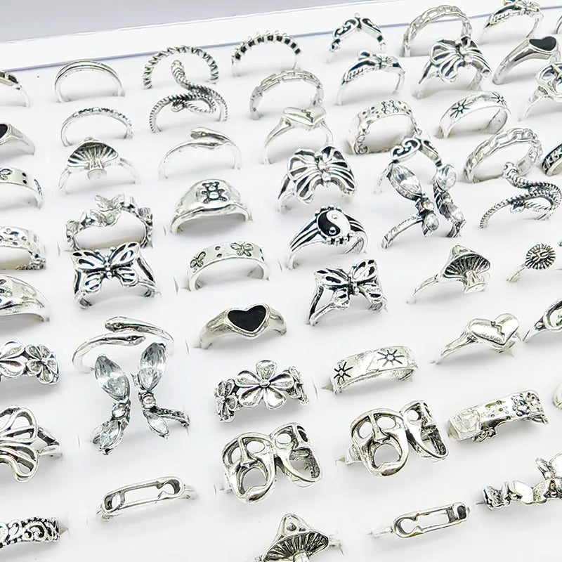 Whimsical Jewelry Set: 30-Piece Assorted Rings for Fashion-Forward Women