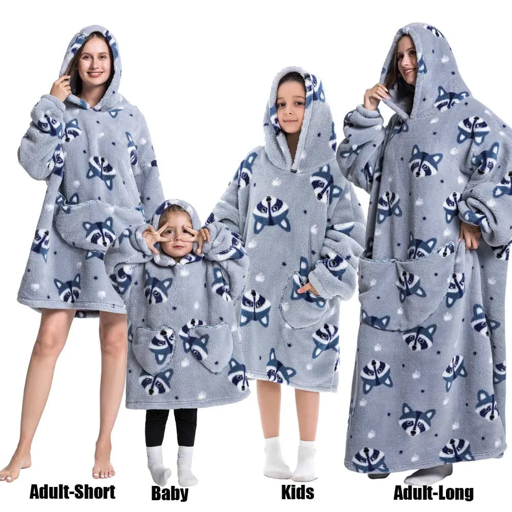 Animal Art Blanket Hoodie: Cozy Up in Creative Comfort