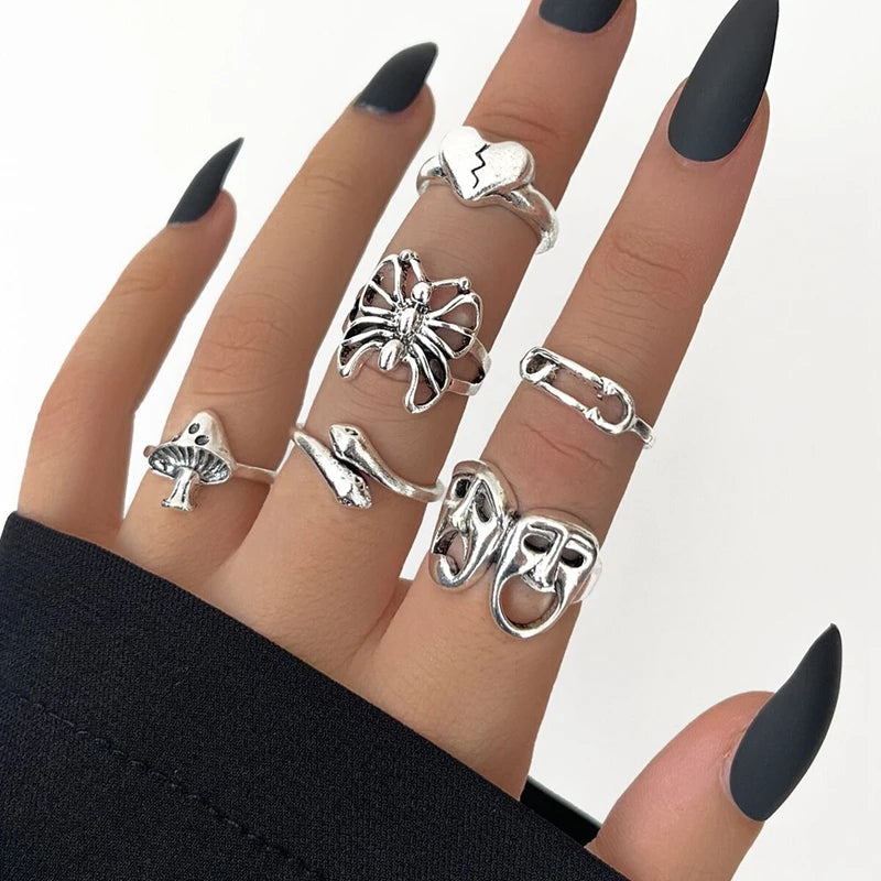 30-Piece Alloy Finger Ring Set: Unique Designs for Every Style