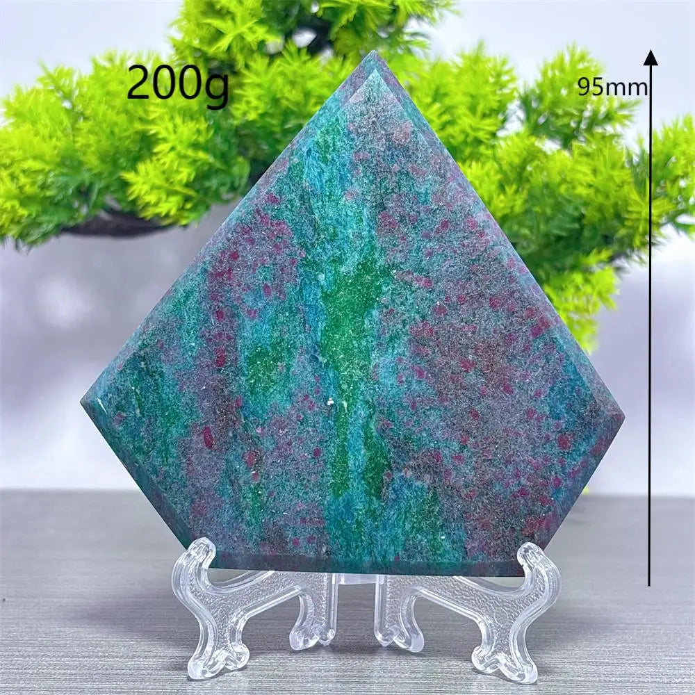 Reiki Luck Crystal: Ruby and Emerald Gift for Love and Energy