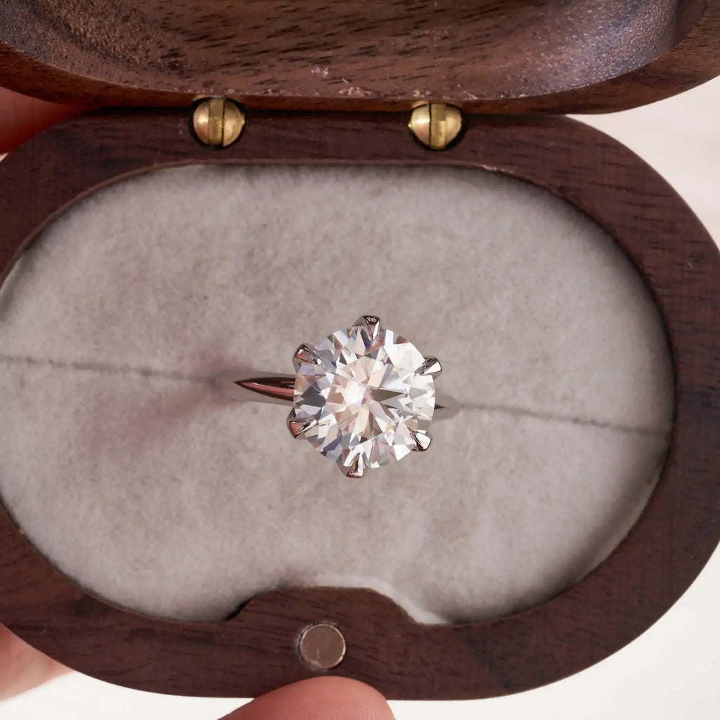 Enduring Love: Moissanite Solitaire Engagement Ring