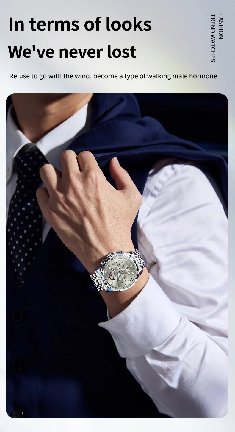 Versatile Precision: Multifunctional Men's Quartz Timepiece