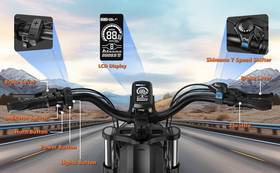 All-Terrain Fat Tire E-Bike: Unleash Your Outdoor Spirit with 20-Inch Wheels