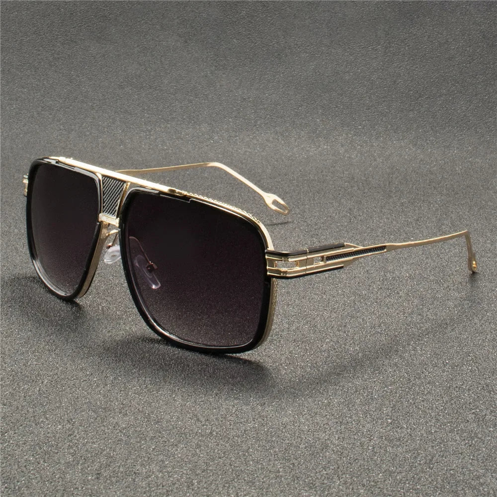 Brand Designer Oversized Sunglasses for Men: Retro Style and UV Protection