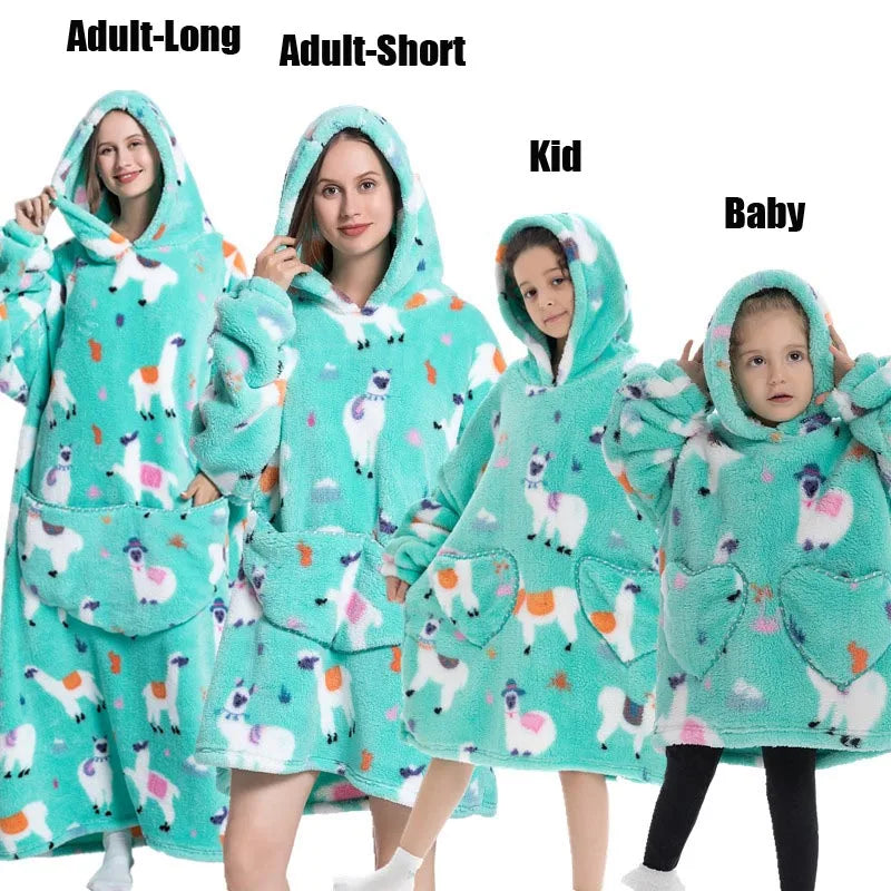 Animal Art Blanket Hoodie: Cozy Up in Creative Comfort