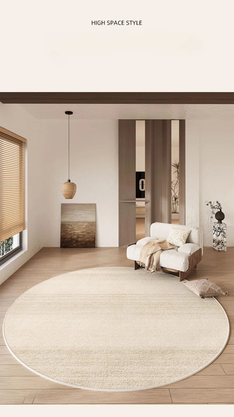 Luxury Wabi Sabi Style Rug: Non-Slip Round Carpet for Home Decor