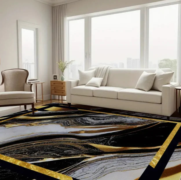 Indoor-Outdoor Geometric Carpet: Ideal for Entryways and Doorways