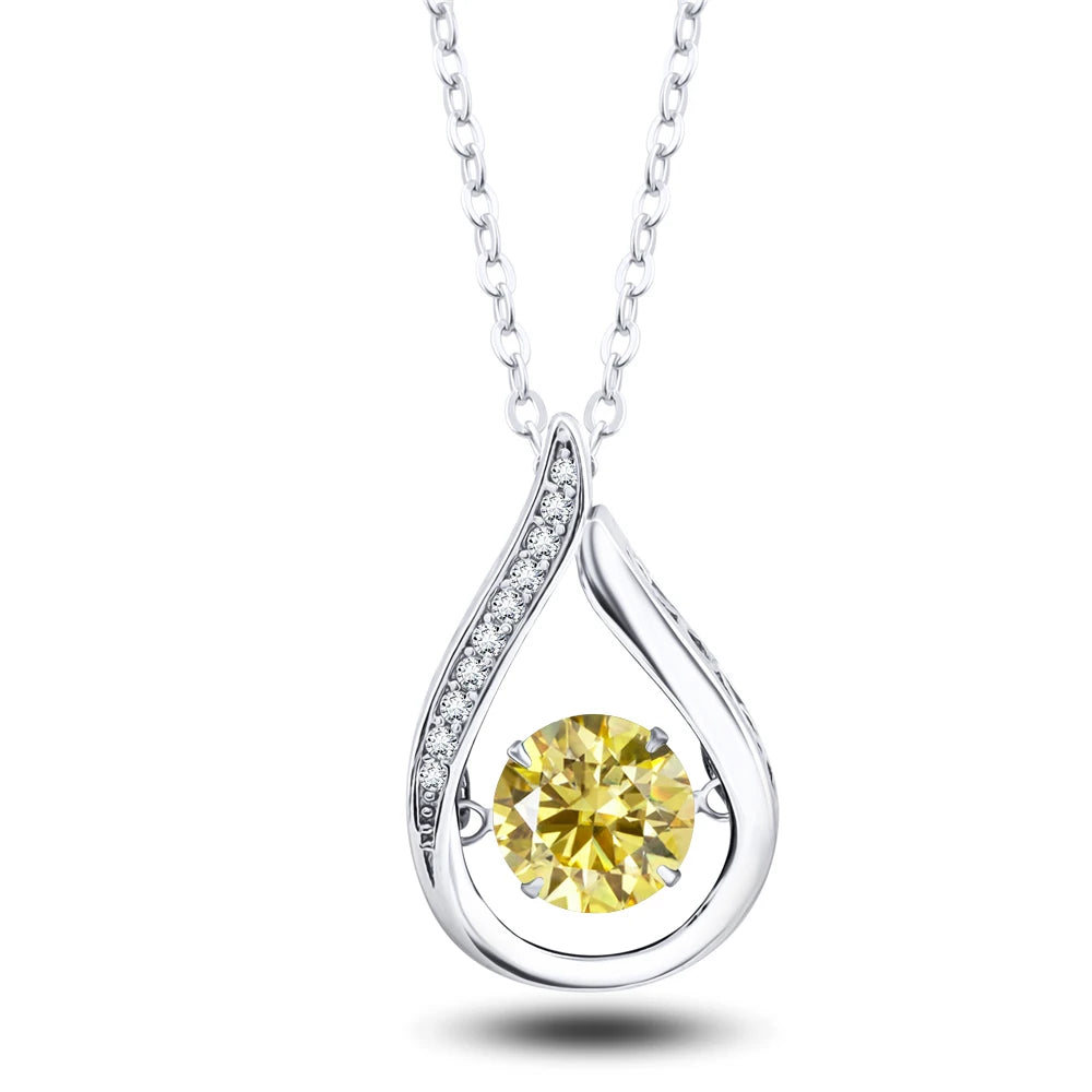Timeless Beauty: Fine Moissanite Necklace with Sterling Chain