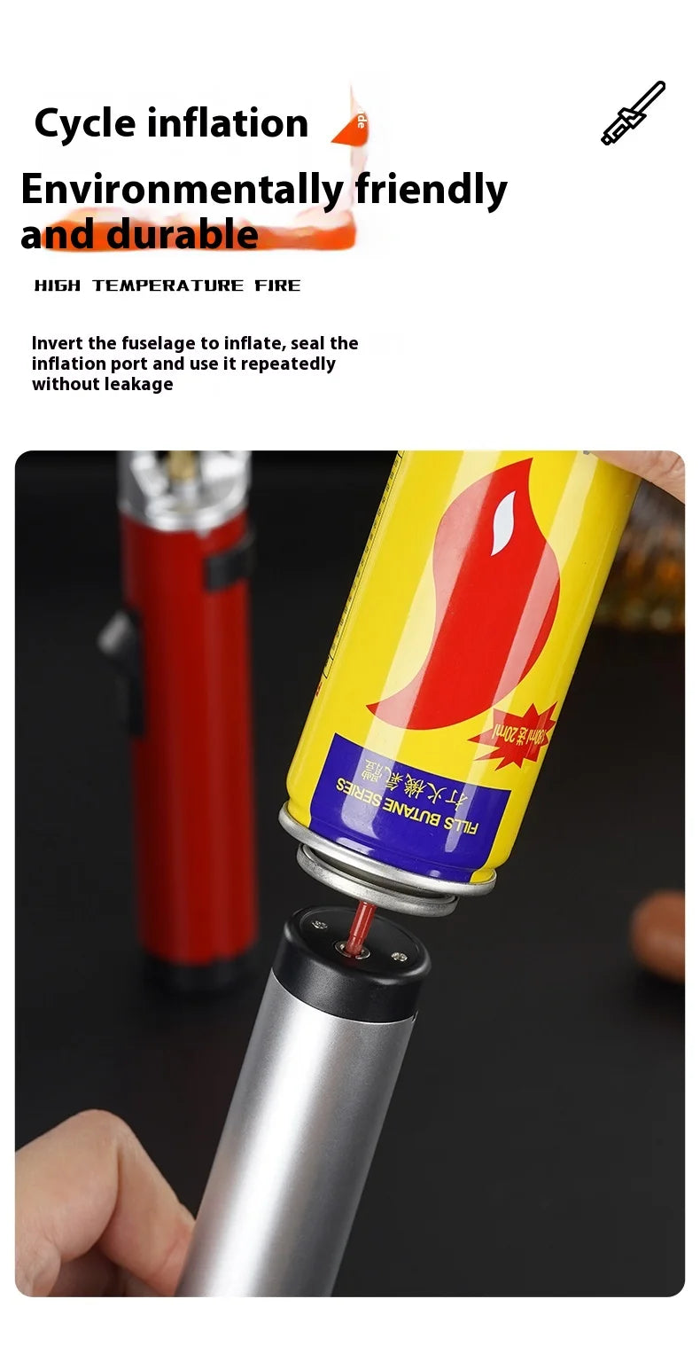 Precision Flame: Powerful Windproof Metal Gas Lighter for Every Occasion