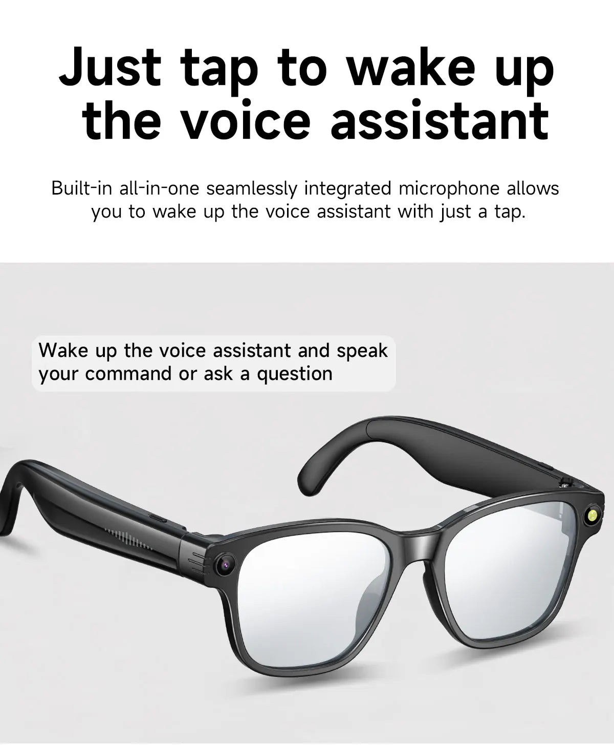 Visionary Audio Glasses: Smart Camera & Bluetooth Headset for Meetings & Travel