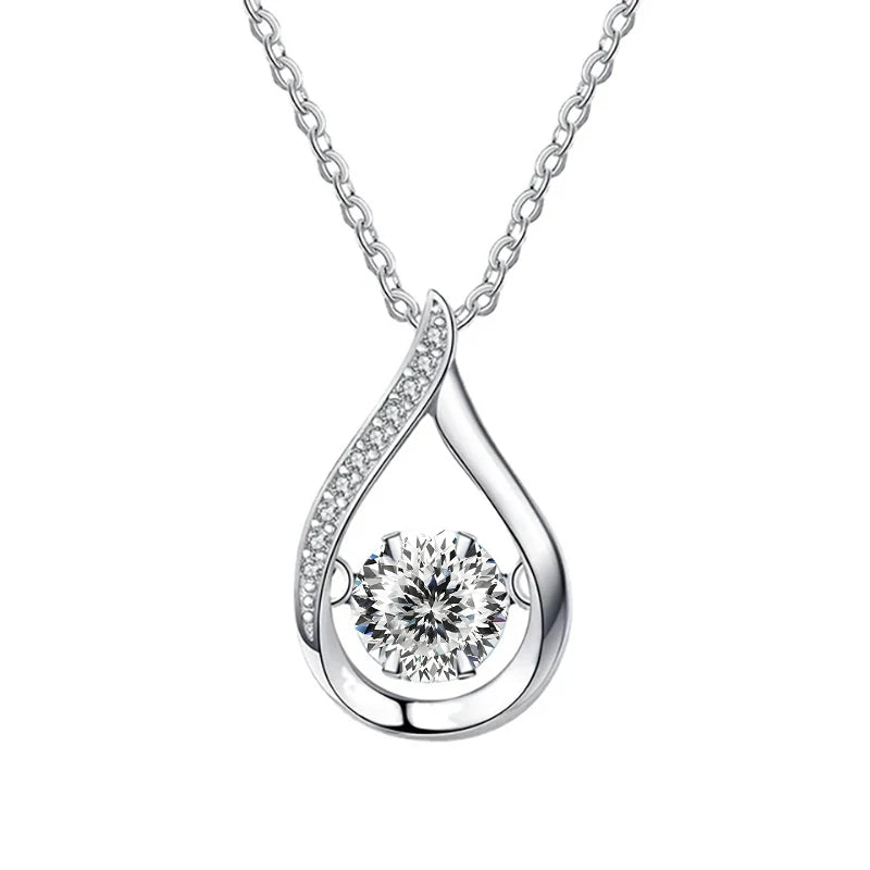 Timeless Beauty: Fine Moissanite Necklace with Sterling Chain