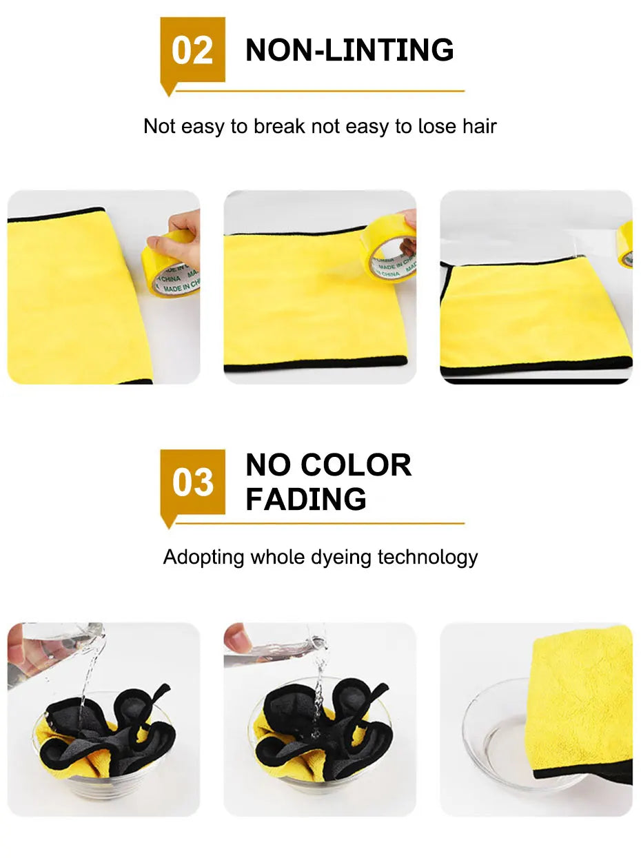 Premium Car Wash Towel: Absorbent Microfiber Detailing Cleaning Cloth