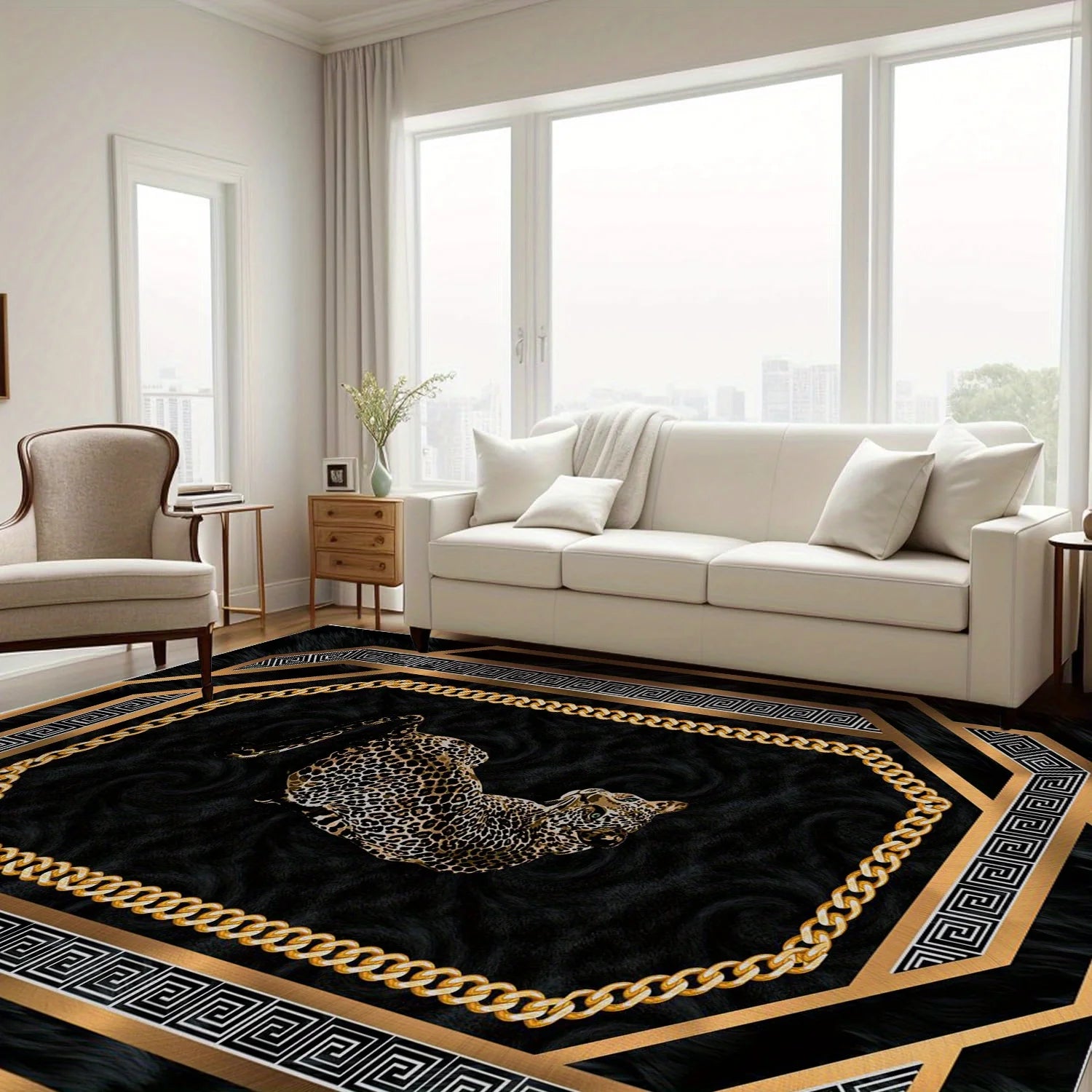 Striped Bohemian Carpet: Ideal for Bedrooms, Entryways, and Doorways