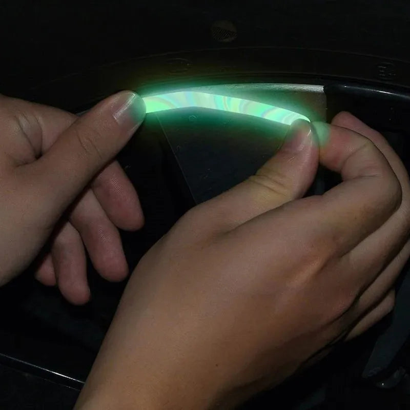 40Pcs Colorful Reflective Wheel Strips: Stylish Hub Stickers for Cars and Motorcycles