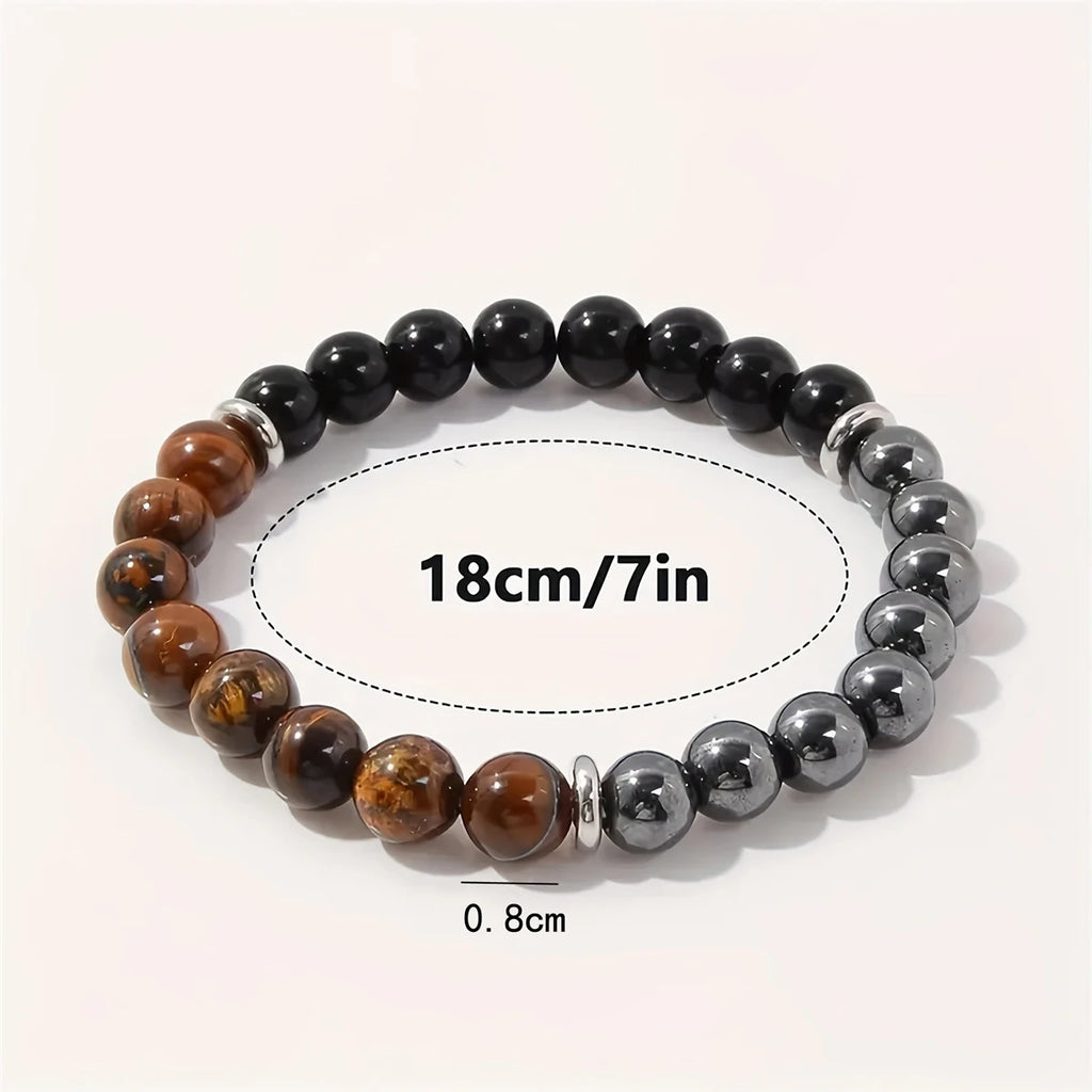 Protection Energy Bracelet: Harness Strength with Tiger Eye, Obsidian, & Hematite