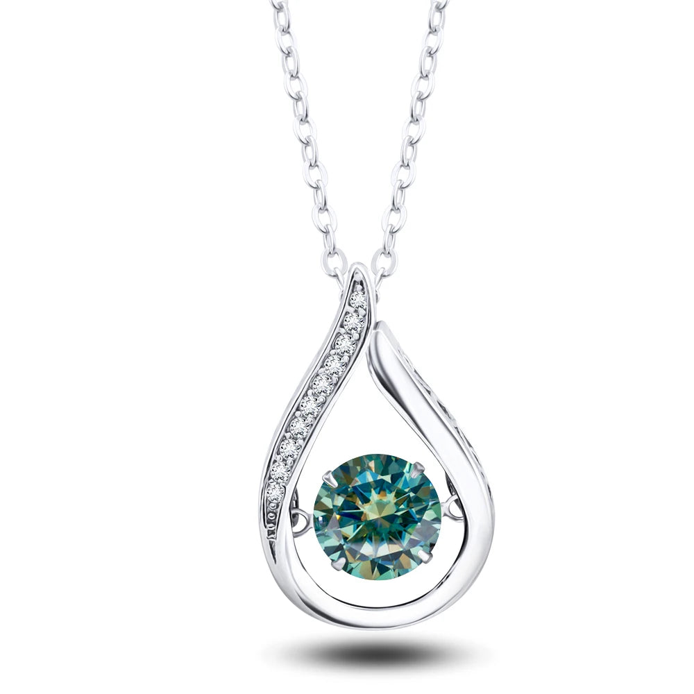 Timeless Beauty: Fine Moissanite Necklace with Sterling Chain