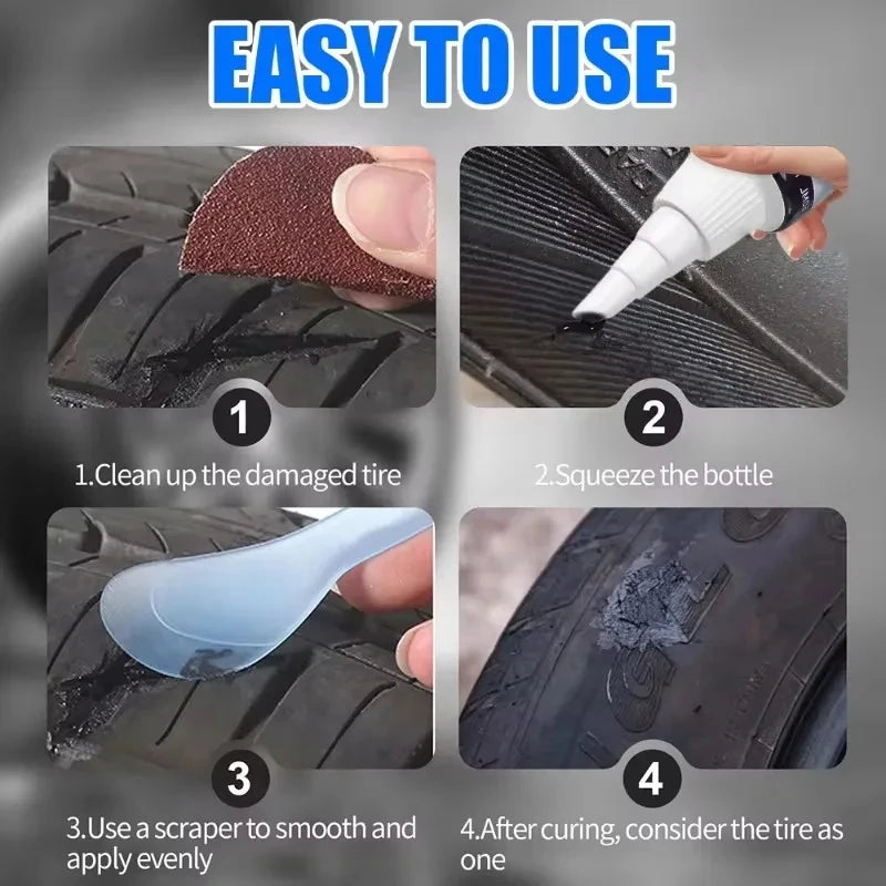 Quick Fix: Effective Tire Repair Glue for Cars, Motorbikes, and Bicycles