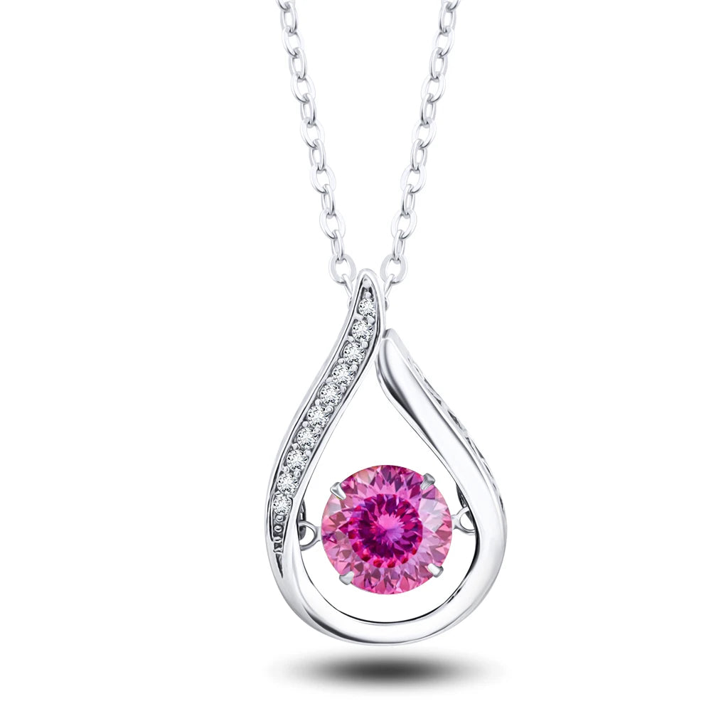 Timeless Beauty: Fine Moissanite Necklace with Sterling Chain