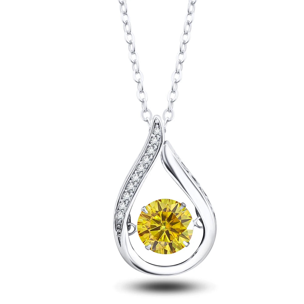 Timeless Beauty: Fine Moissanite Necklace with Sterling Chain