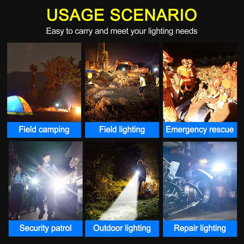 Potente linterna de 12 LED: luz de emergencia versátil para cualquier situación