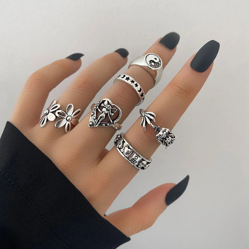 30-Piece Alloy Finger Ring Set: Unique Designs for Every Style