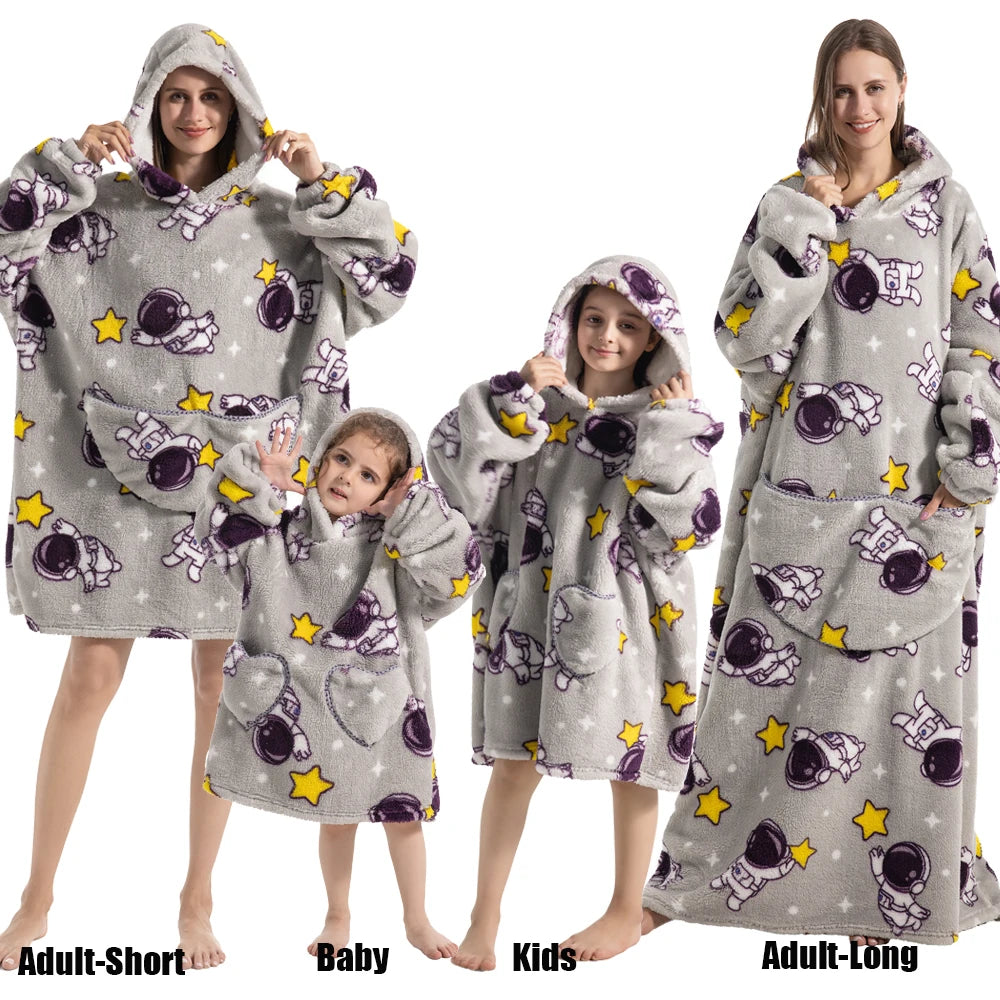 Animal Art Blanket Hoodie: Cozy Up in Creative Comfort