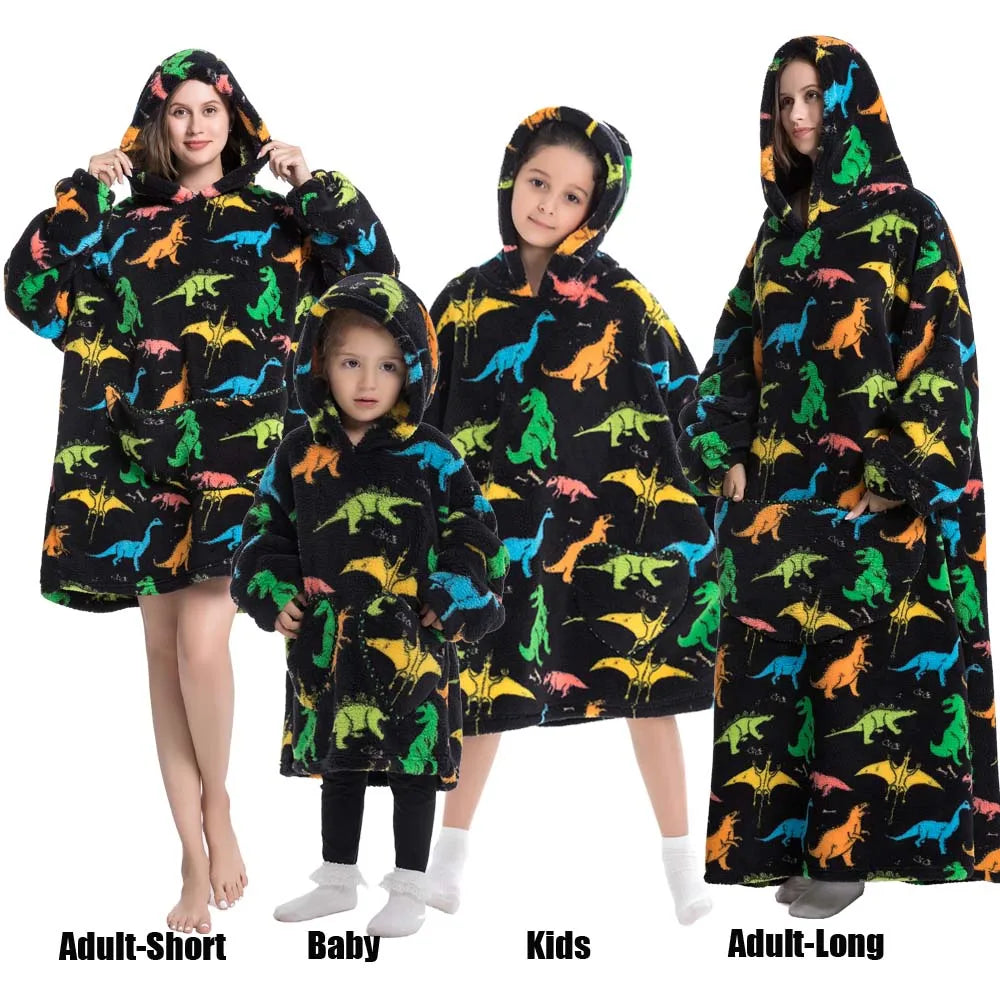 Animal Art Blanket Hoodie: Cozy Up in Creative Comfort