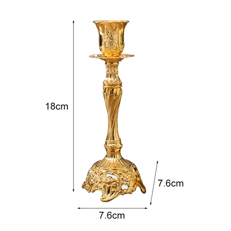 Elegant Candelabra Set: Modern Gold and Silver Candle Holders for Weddings, and special events