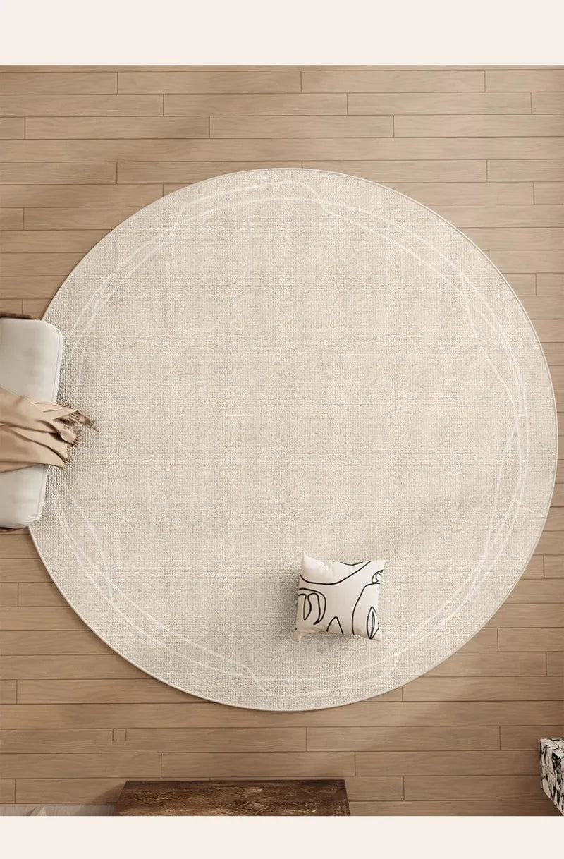 Luxury Wabi Sabi Style Rug: Non-Slip Round Carpet for Home Decor