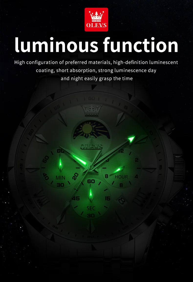 Versatile Precision: Multifunctional Men's Quartz Timepiece