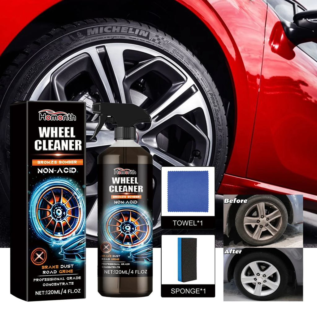 Car Wheel Cleaner Spray: 120ml Tyre Polish for Dirt Removal and Maintenance