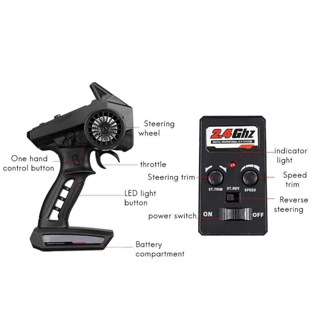 4WD Off-Road RC Monster Truck: WLtoys High-Speed Remote Control Car