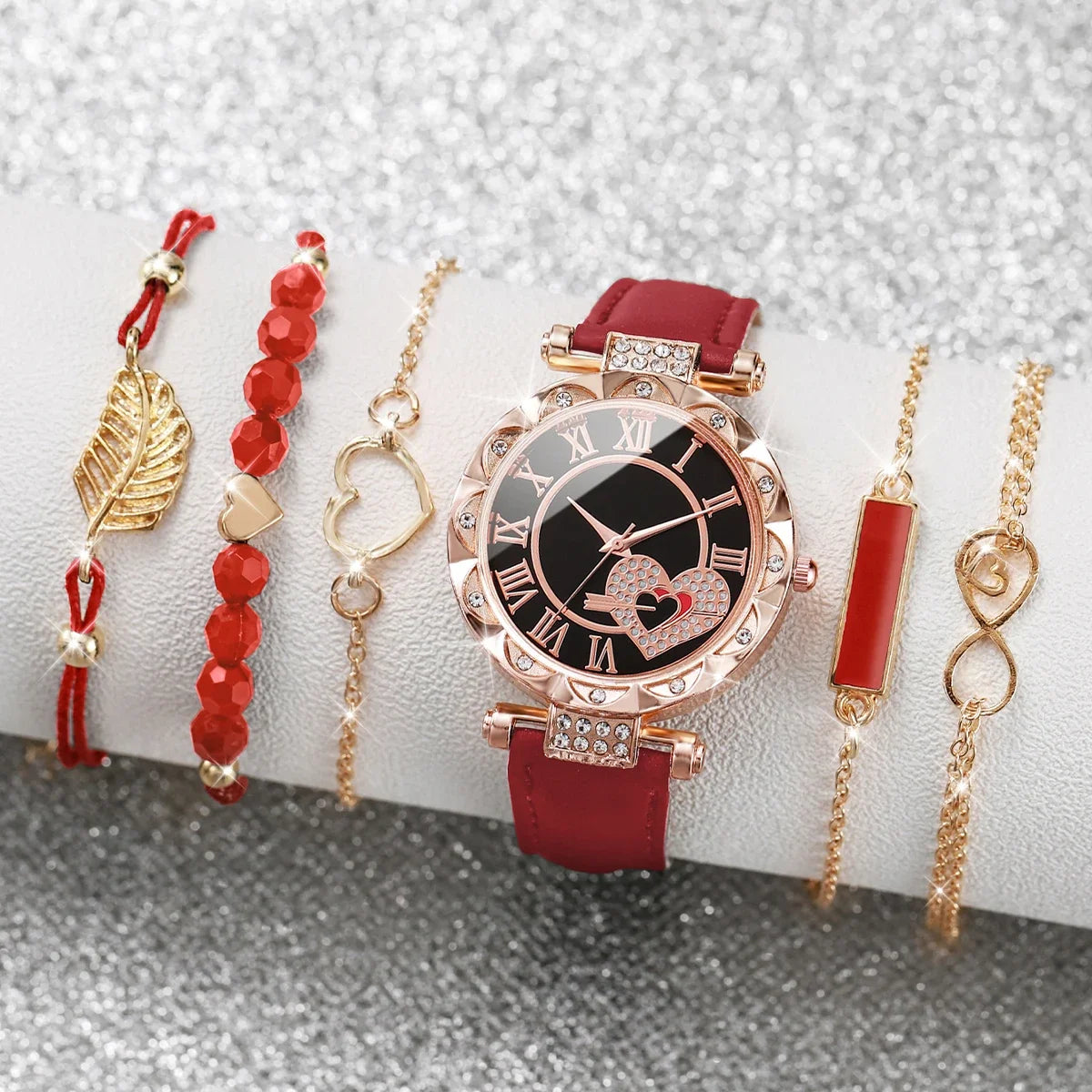 Charming Women's Watch & Bracelet Ensemble: Perfect for Every Occasion