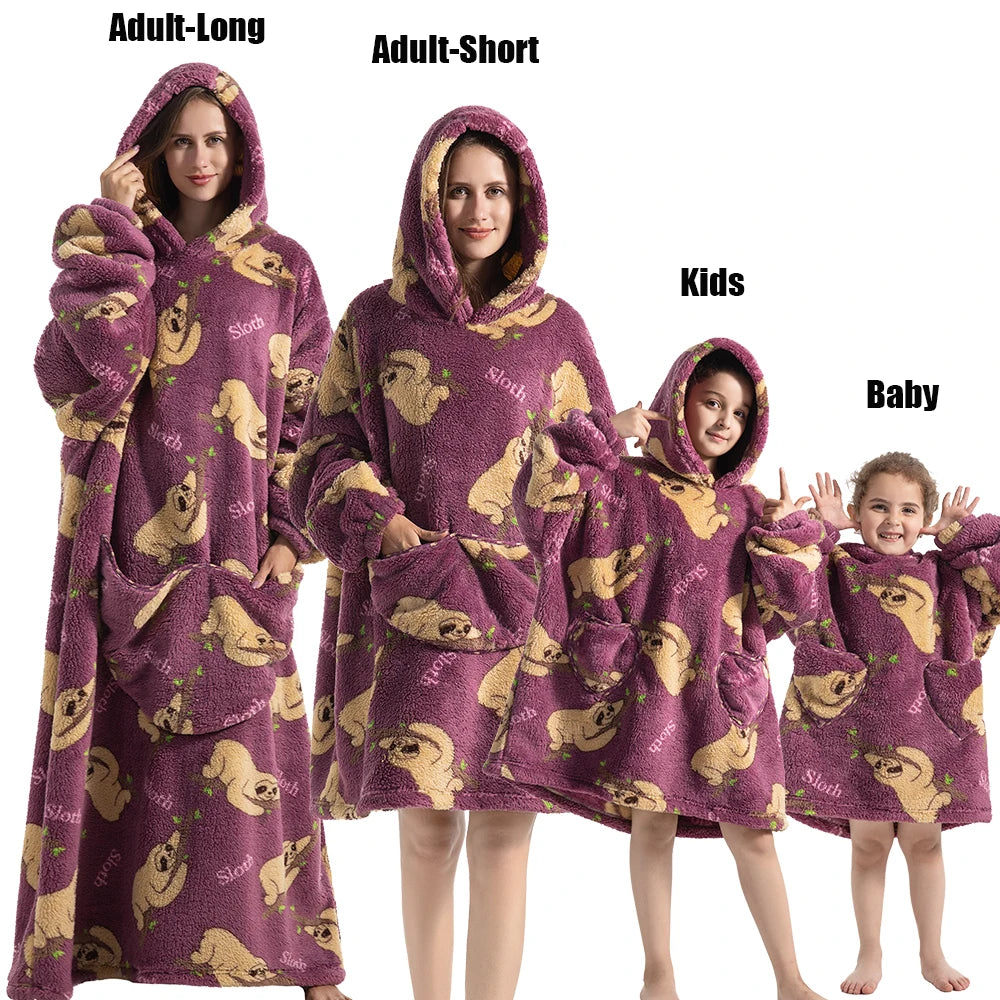 Animal Art Blanket Hoodie: Cozy Up in Creative Comfort