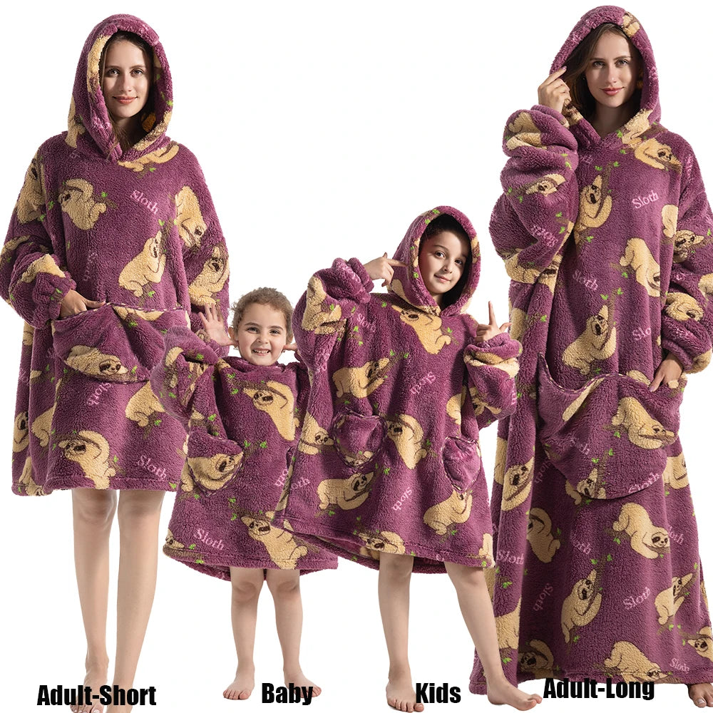 Animal Art Blanket Hoodie: Cozy Up in Creative Comfort