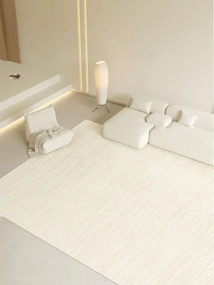 Versatile Minimalist Beige Lines Area Rug: Elevate Any Space