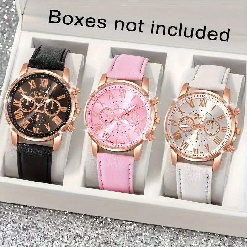 Stylish Wristwear Ensemble: 5/6-Piece Analog Watch and Jewelry Set for Women