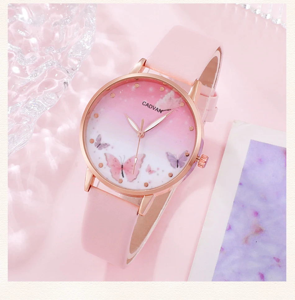 Butterfly Charm: Stylish Women’s Watch Set