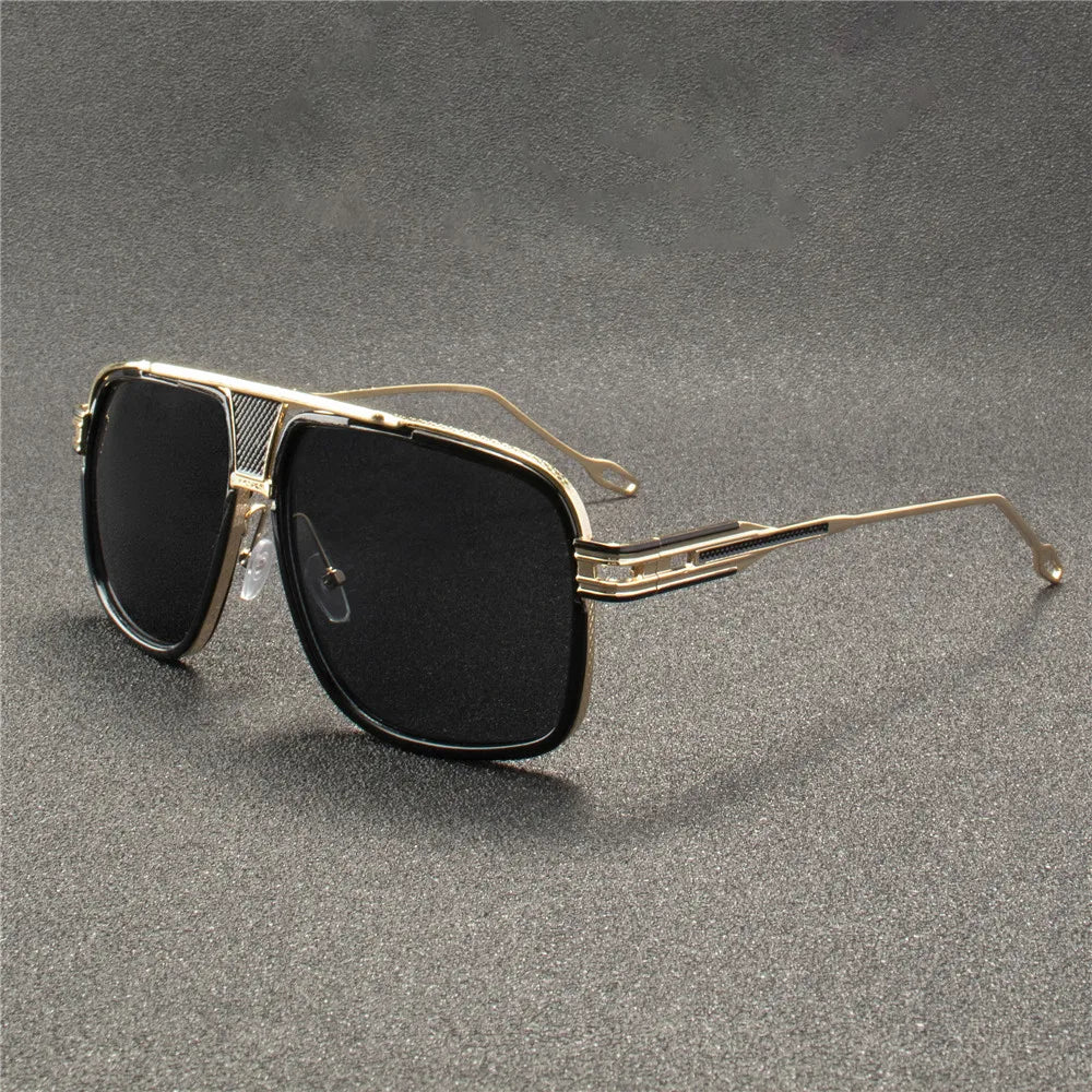 Brand Designer Oversized Sunglasses for Men: Retro Style and UV Protection