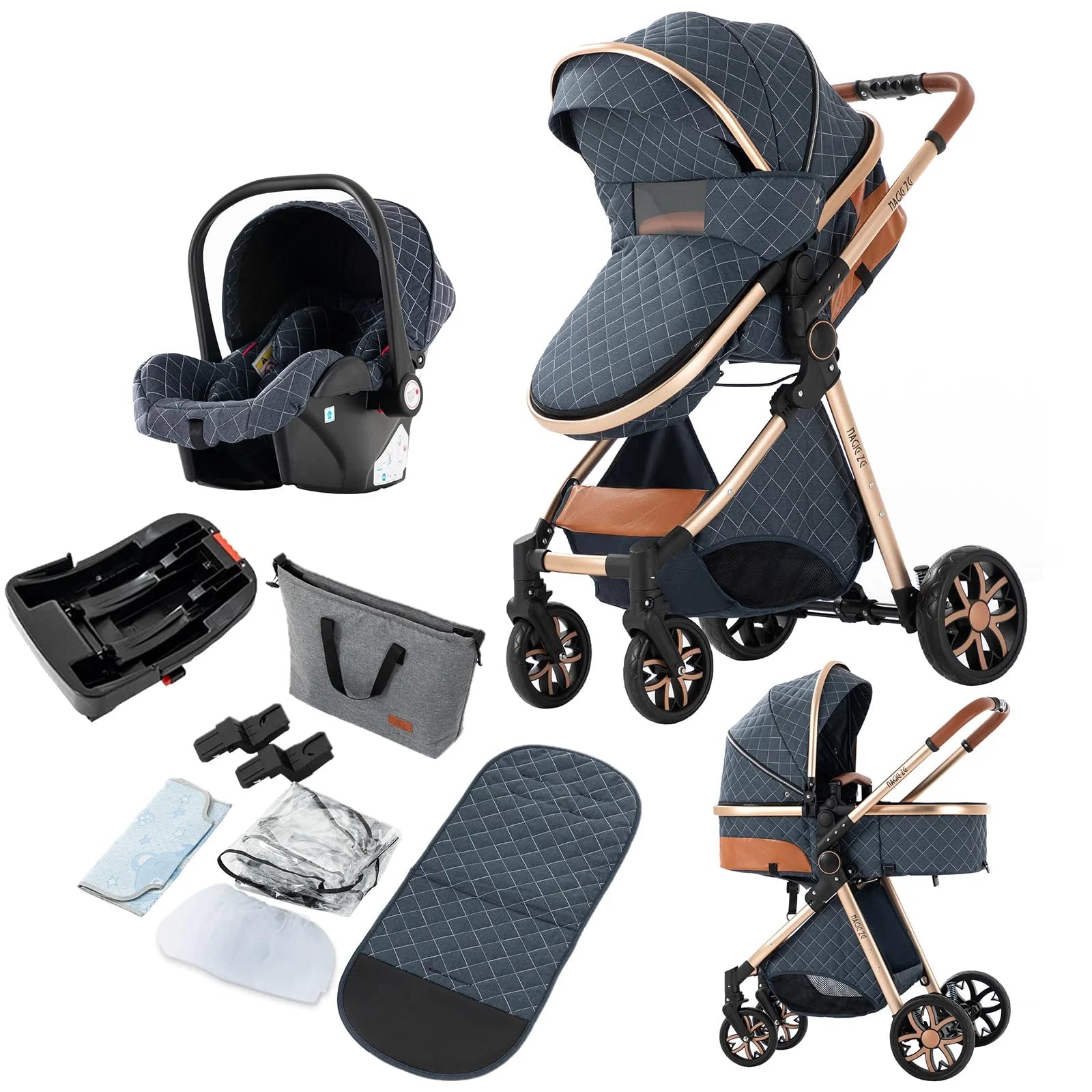 Comfort On-the-Go: 3-in-1 Lightweight Stroller for Active Parents