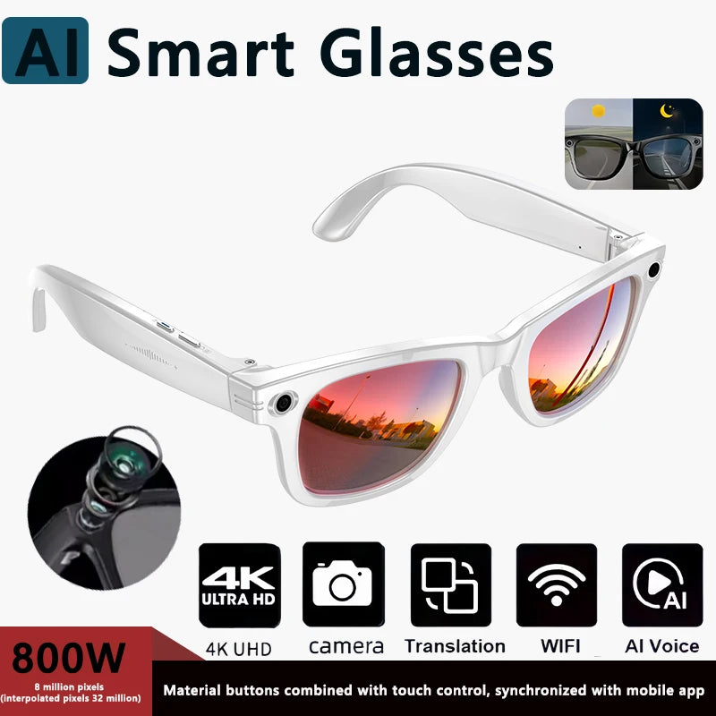 Smart Camera Sunglasses: HD Recording and Voice-Controlled Translation
