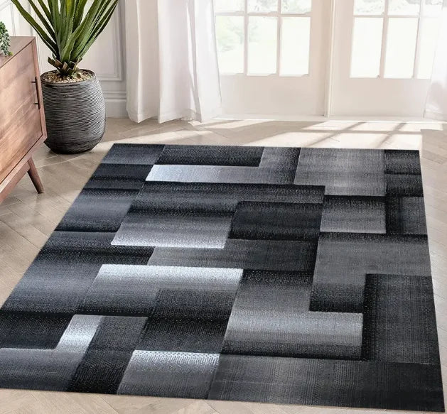 Indoor-Outdoor Geometric Carpet: Ideal for Entryways and Doorways