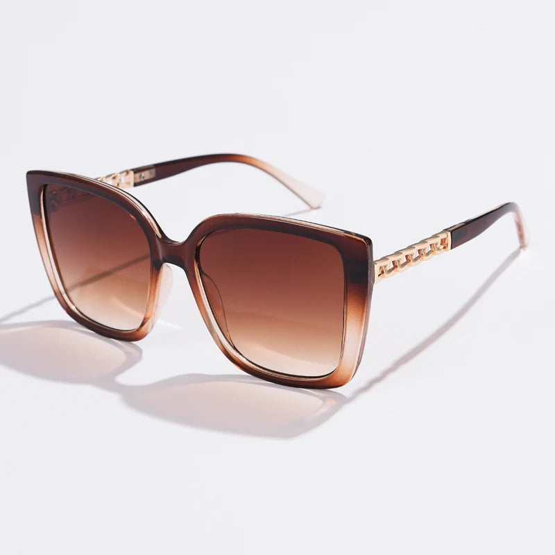 Vintage Glamour: Fashion Oversized Square Sunglasses for Women
