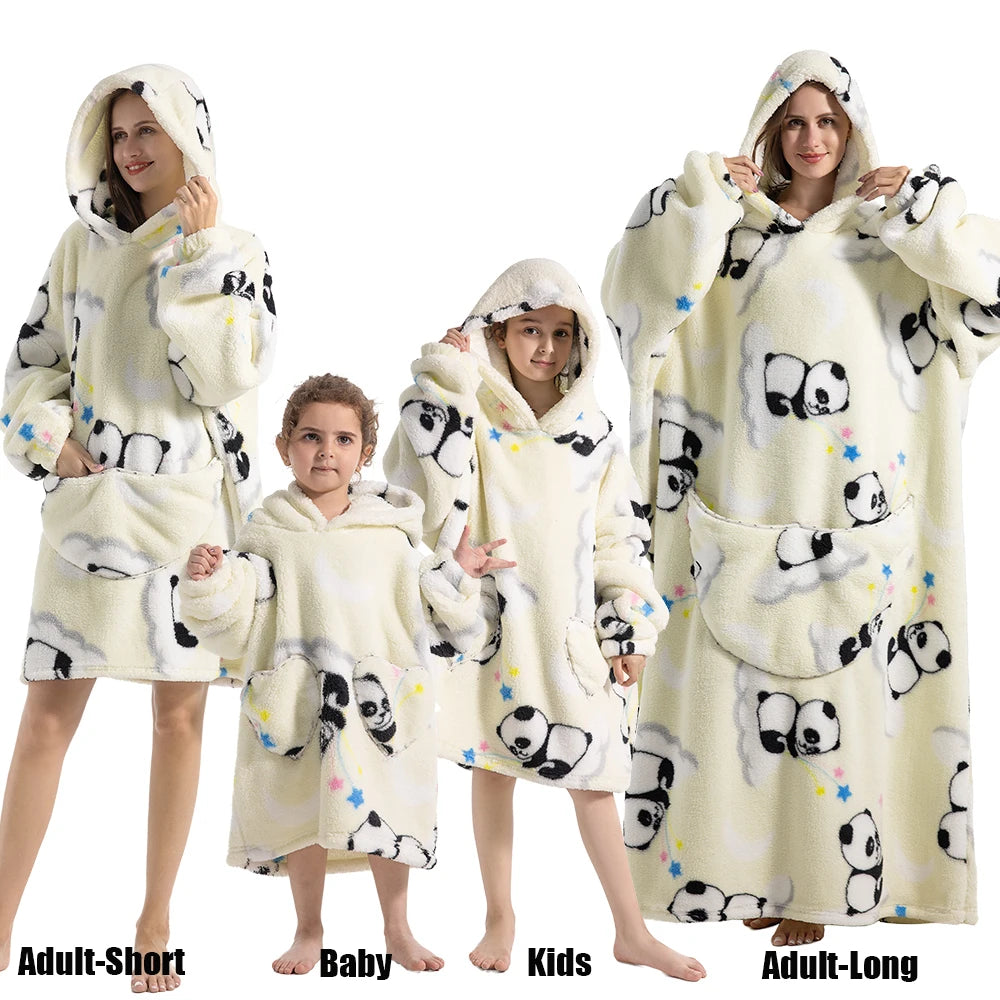 Animal Art Blanket Hoodie: Cozy Up in Creative Comfort