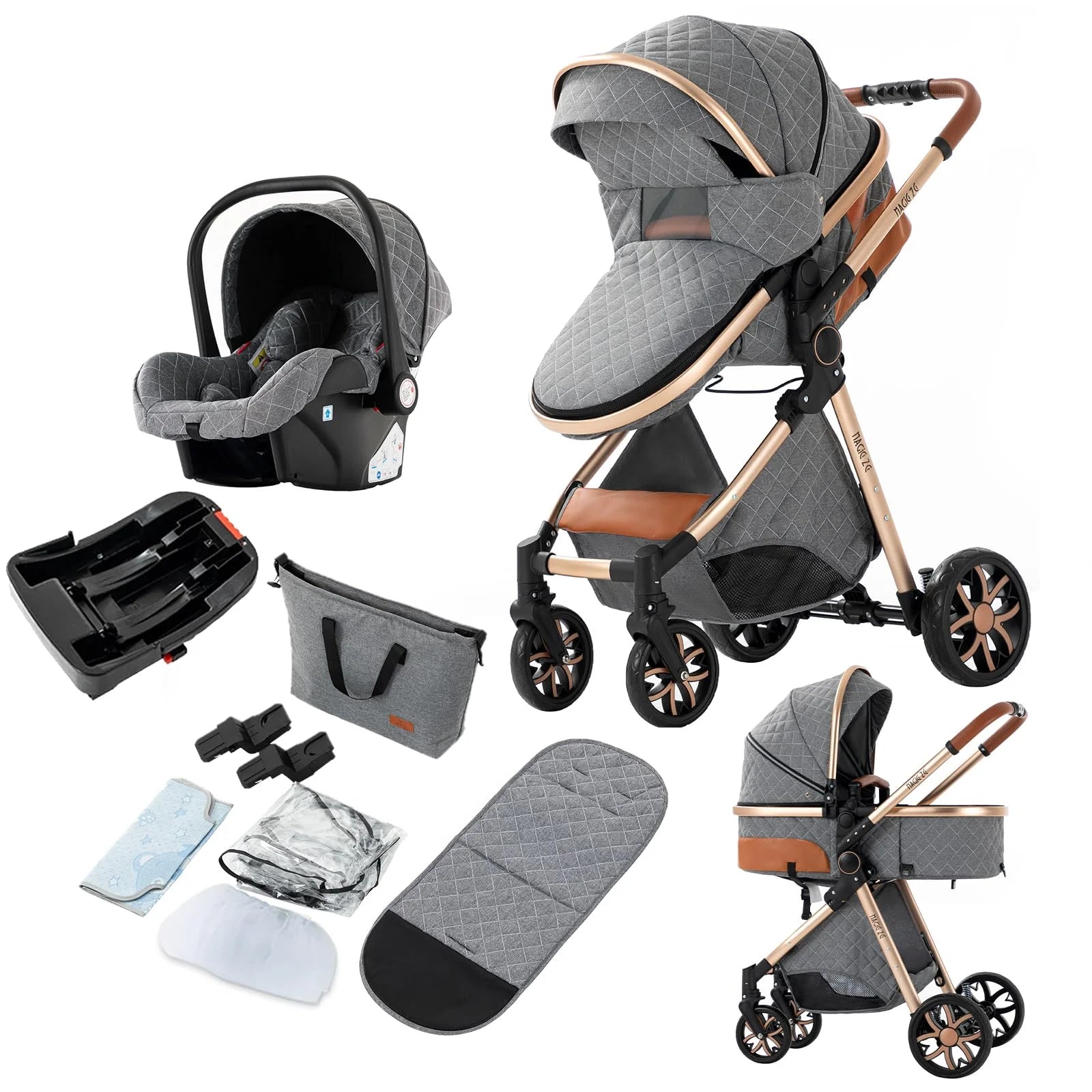 Comfort On-the-Go: 3-in-1 Lightweight Stroller for Active Parents